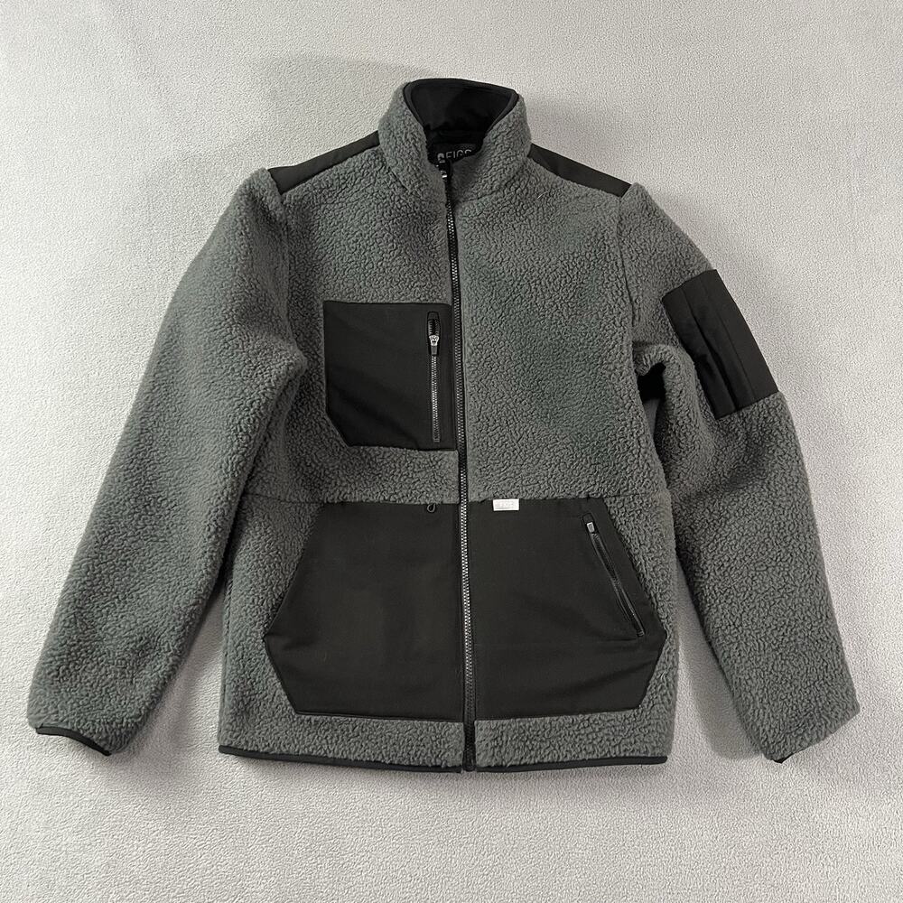 FIGS Jacket Mens Small Gray On Shift Fleece Full Zip Pack Primaloft Workwear